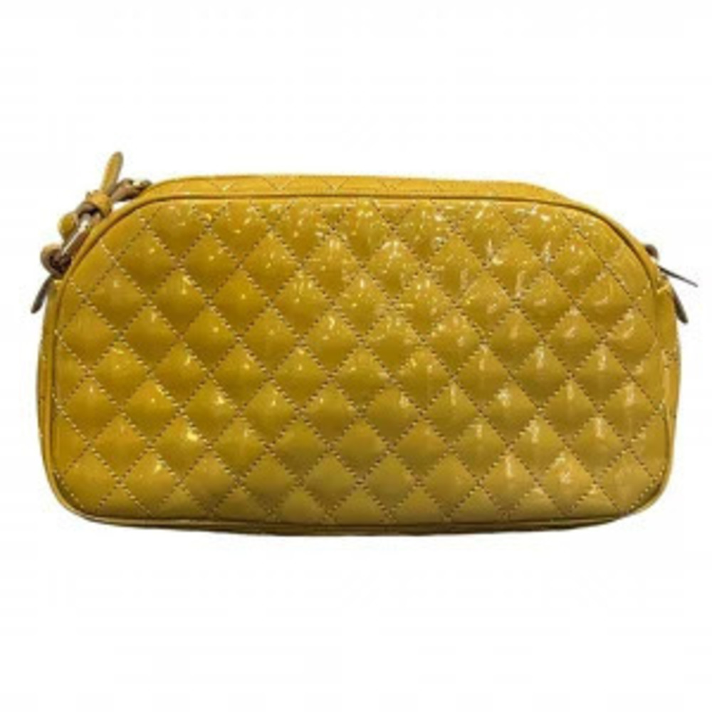 Salvatore Ferragamo Vara Ribbon Patent Vernis Leather Chain Shoulder Bag